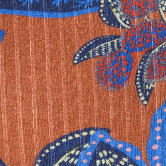 NWT $130 FARM Rio Rib Jungle Foliage Long Sleeve Stretch Organic Cotton Bodysuit - Picture 6 of 7